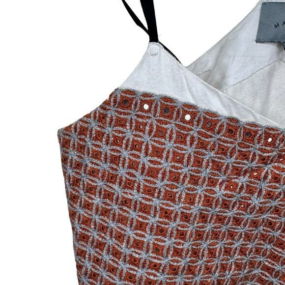 MAIYET Embellished Cotton Blend Cut Out Top Size 36 - Picture 8 of 12